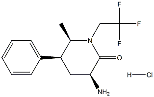 (3S,5S,6R)-3-amino-6-methyl-5-phenyl-1-(2,2,2-trifluoroethyl)piperidin-2-one hydrochloride
