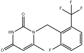 1-[2-Fluoro-6-(trifluoromethyl)benzyl]-6-methylpyrimidine-2,4(1H,3H)-dione