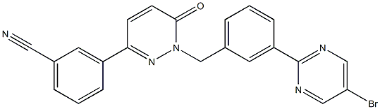 3-(1-(3-(5-bromopyrimidin-2-yl)benzyl)-6-oxo-1,6-dihydropyridazin-3-yl)benzonitrile
