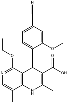 4-(4-cyano-2-methoxyphenyl)-5-ethoxy-2,8-dimethyl-1,4-dihydro-1,6-naphthyridine-3-carboxylic acid